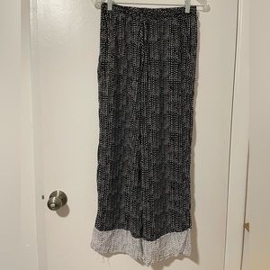 Donna Karan Sleepwear Black White Pink Dot Sleep Lounge Pants Sz S